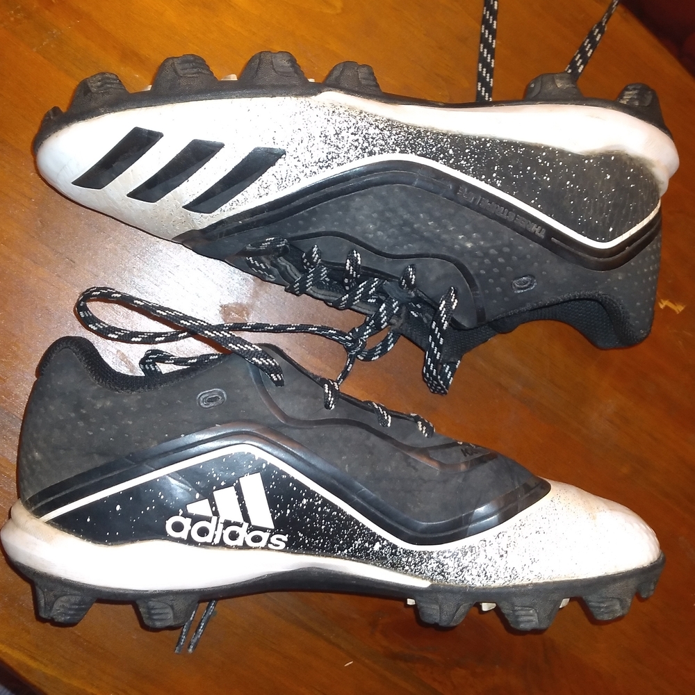 Adidas Kids Black and White Soccer Cleats